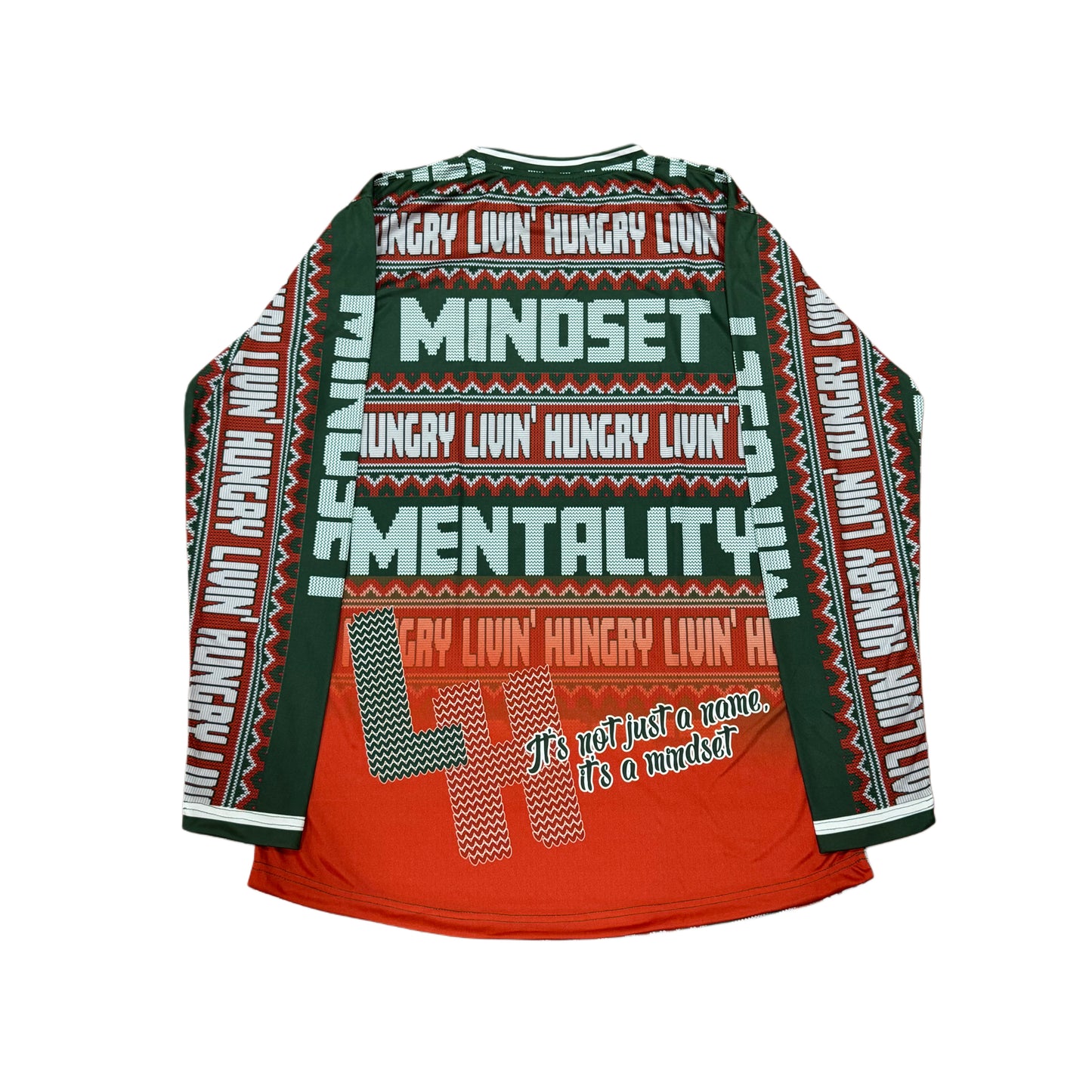 LIVIN’ HUNGRY LONG SLEEVE JERSEY - UGLY CHRISTMAS SWEATER