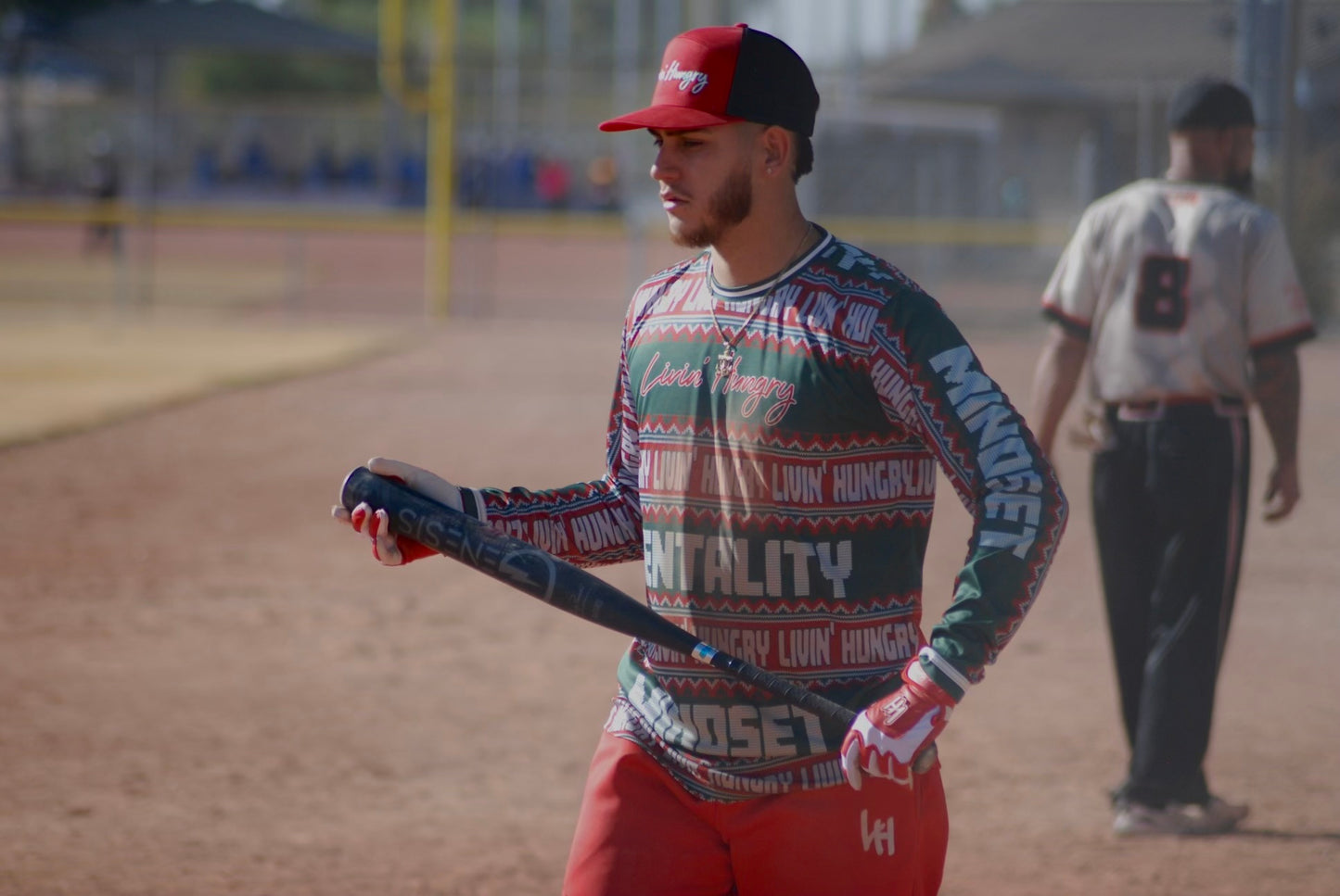 LIVIN’ HUNGRY LONG SLEEVE JERSEY - UGLY CHRISTMAS SWEATER