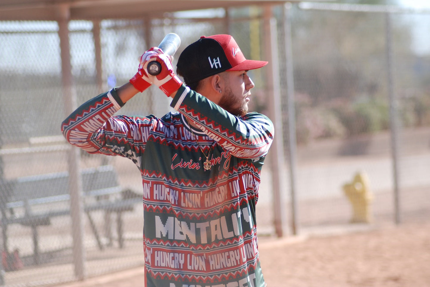 LIVIN’ HUNGRY LONG SLEEVE JERSEY - UGLY CHRISTMAS SWEATER