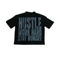 LIVIN’ HUNGRY WOMEN’S BLACK CROPPED TEE