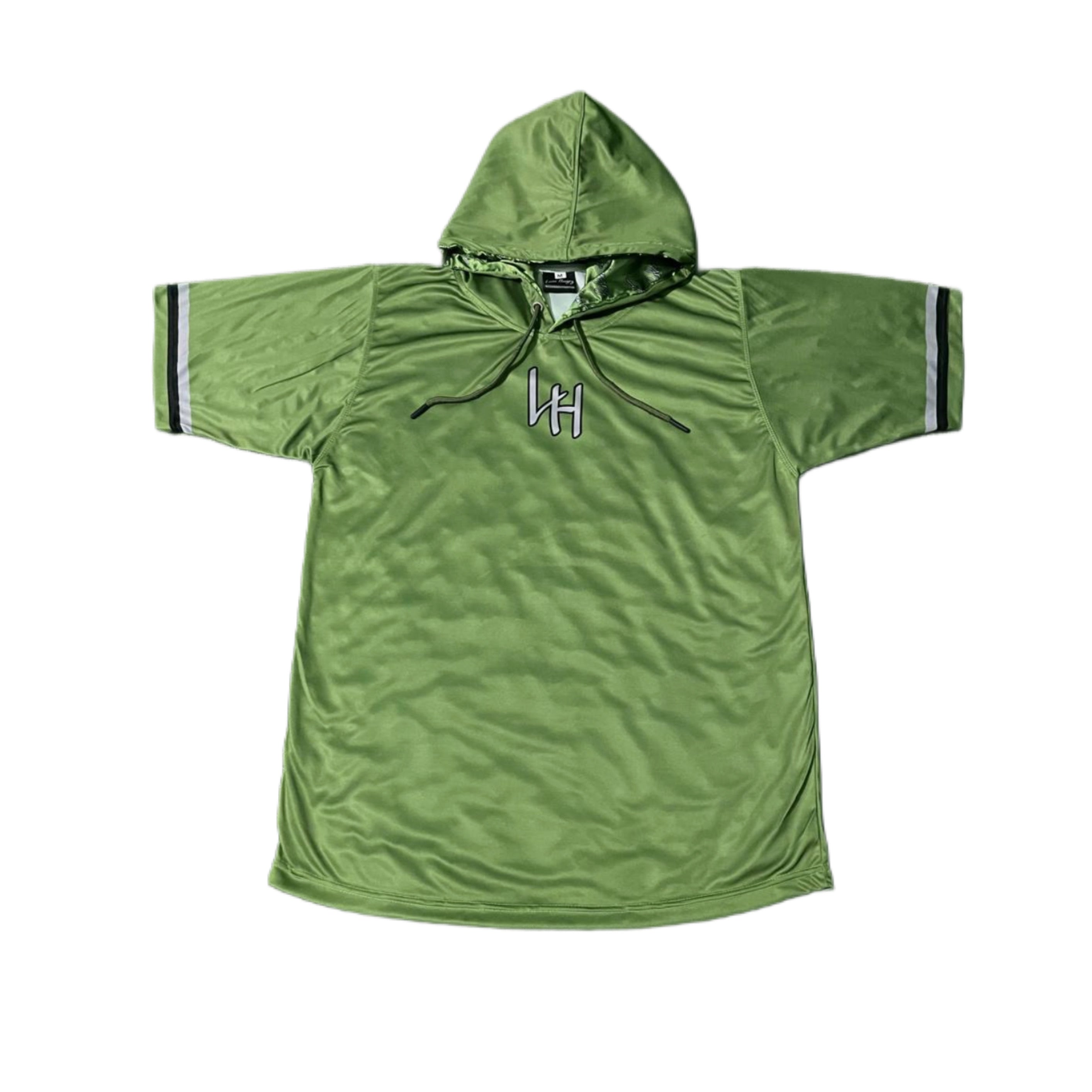 LIVIN’ HUNGRY OLIVE GREEN HOODED JERSEY