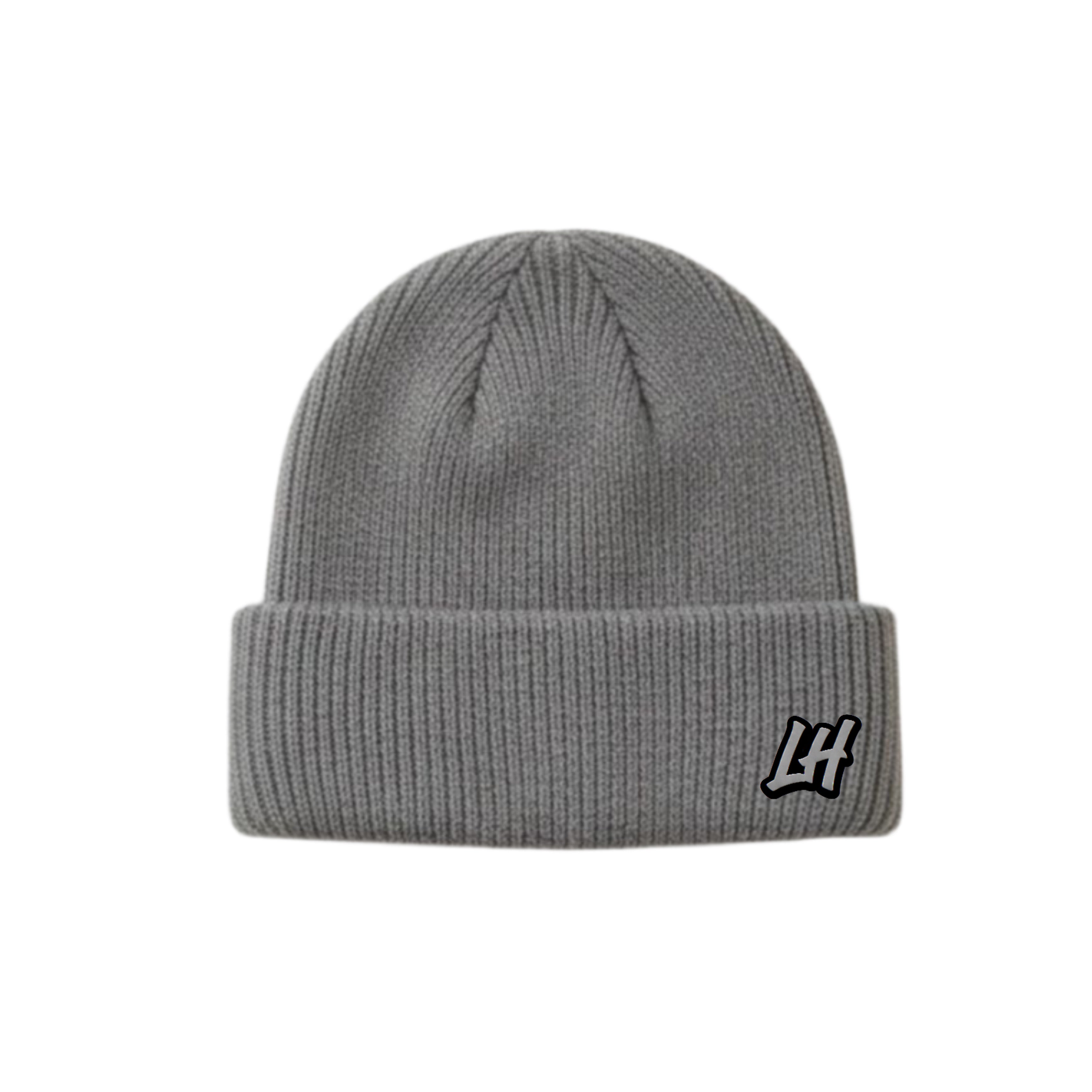 LIVIN’ HUNGRY GREY RIBBED KNIT BEANIE