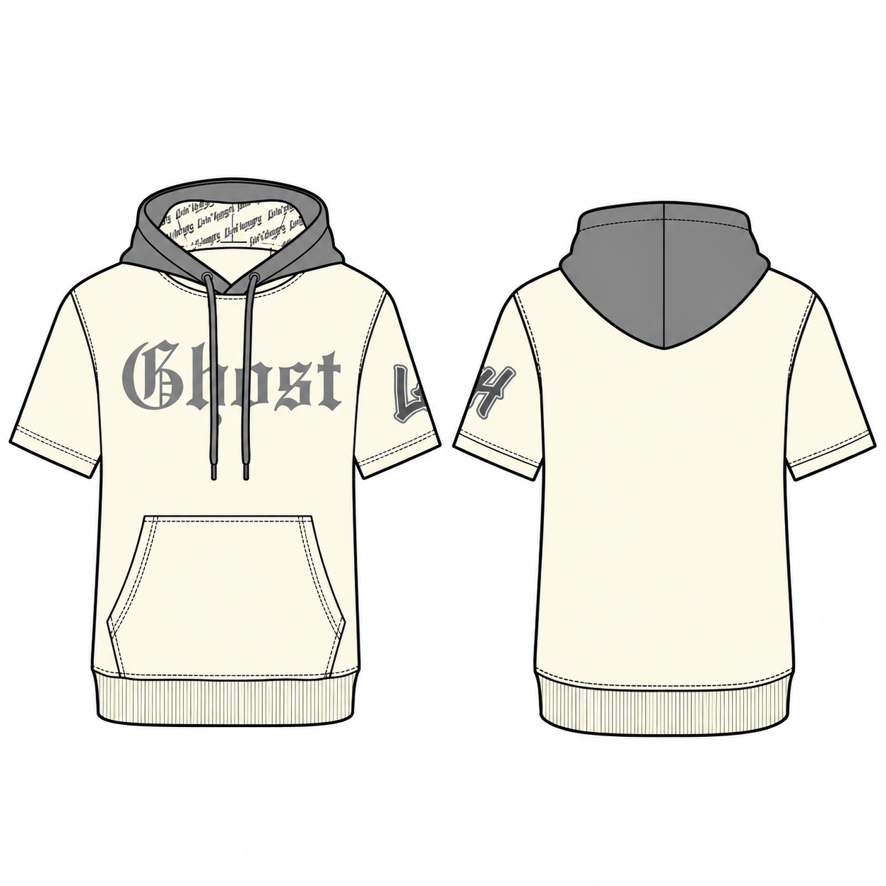 LIVIN’ HUNGRY GHOST HOODED PULLOVER