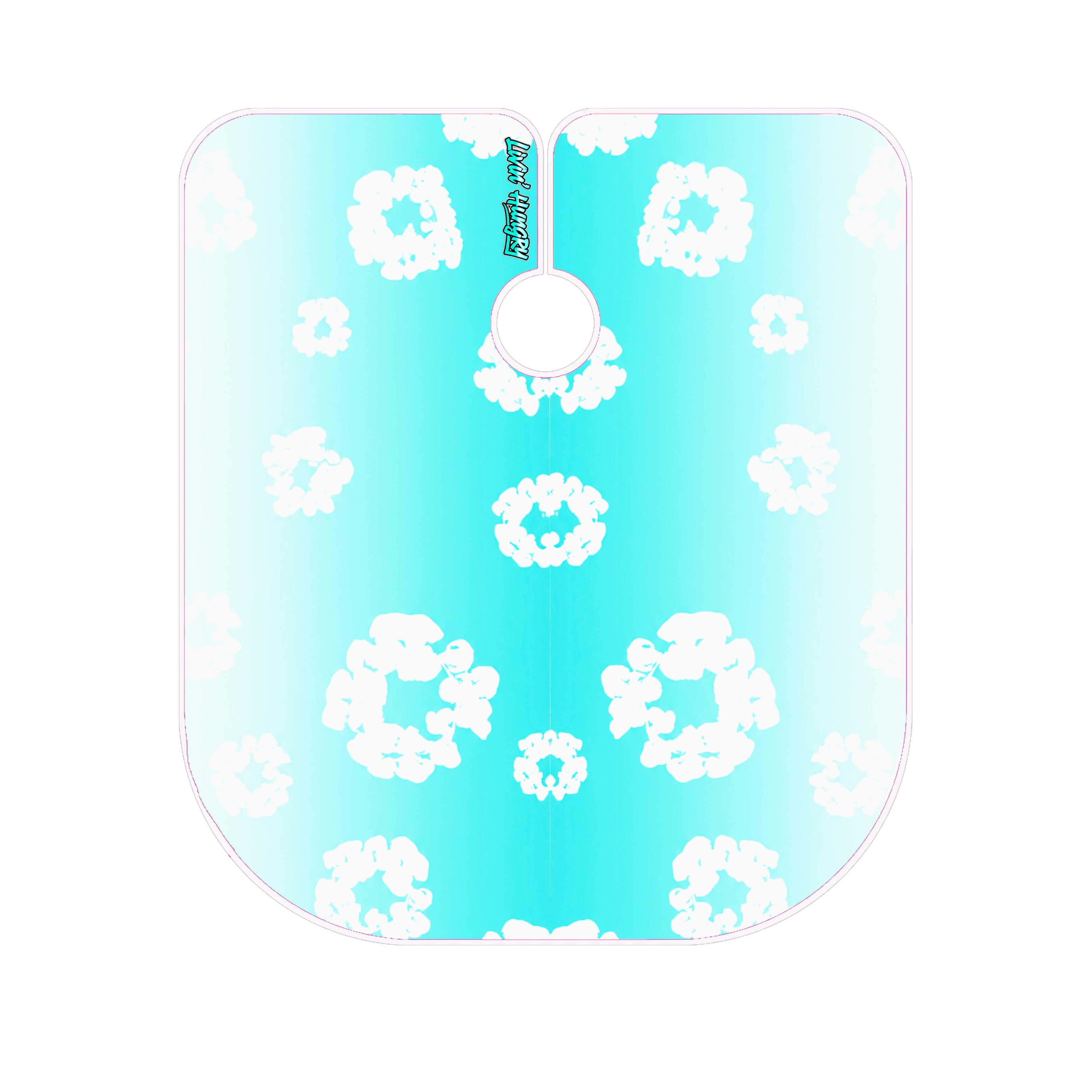 LIVIN’ HUNGRY “CYAN FLORAL” BARBER CAPE