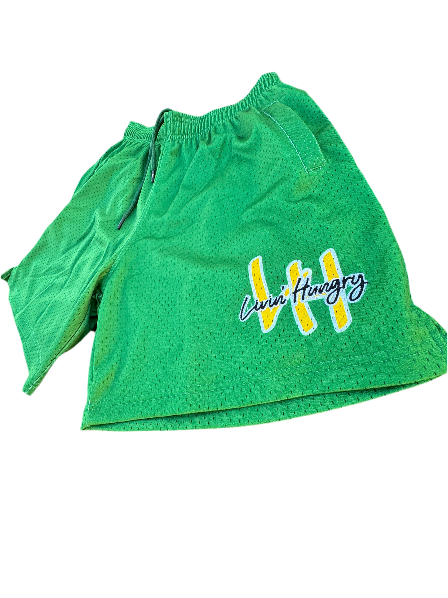 LH MESH SHORTS - GREEN/YELLOW