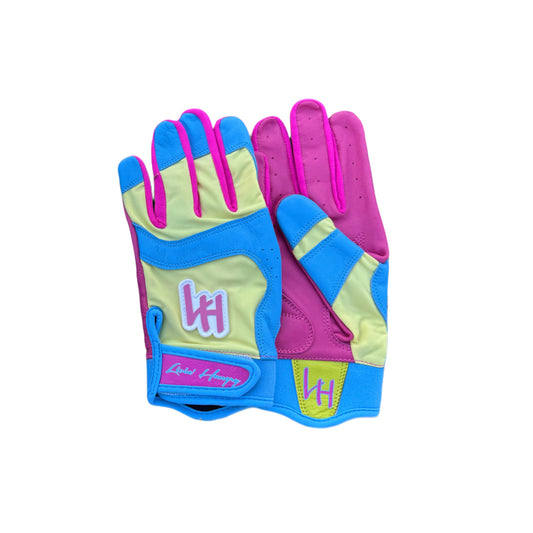 LIVIN’ HUNGRY PREMIUM LEATHER BATTING GLOVES - EASTER