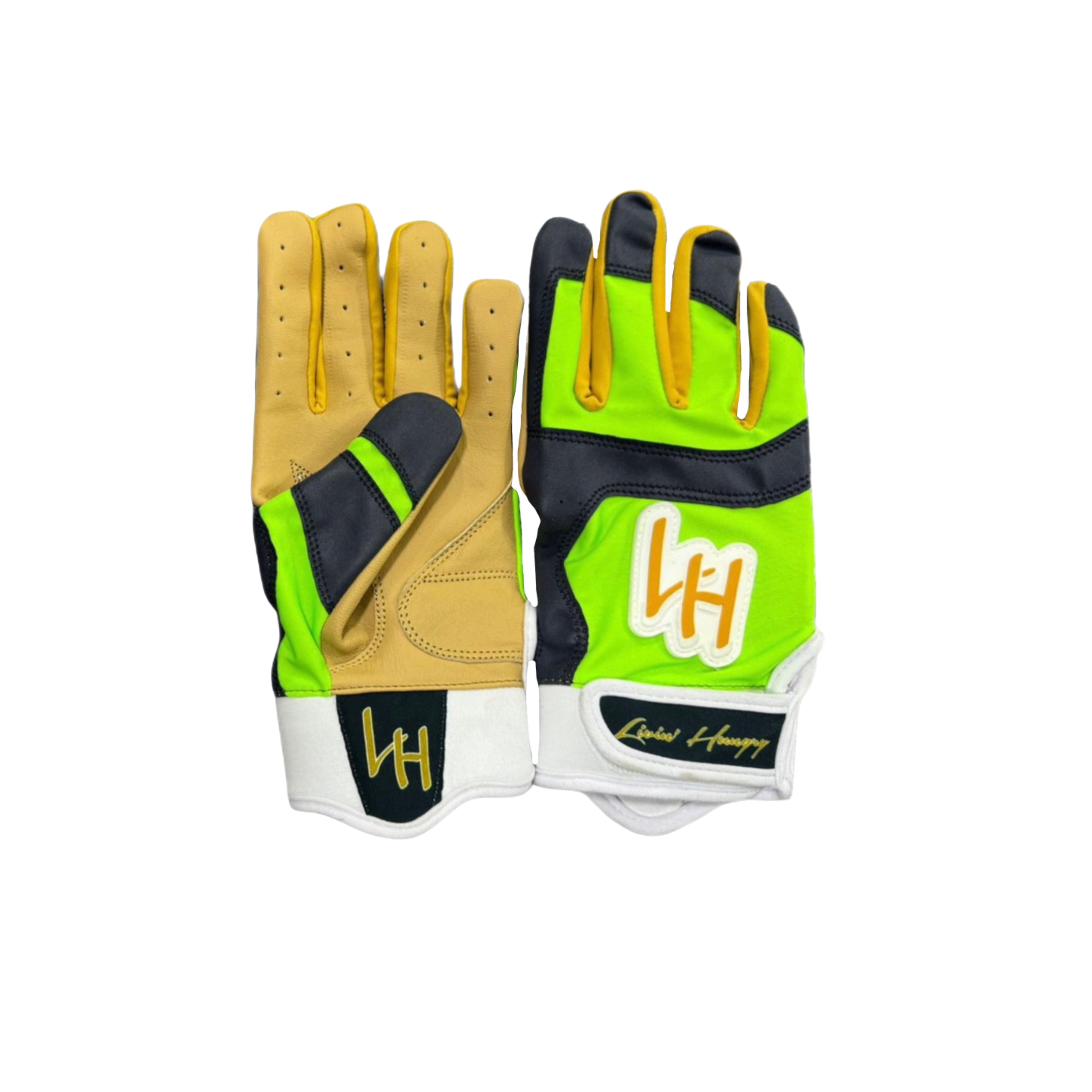 LIVIN’ HUNGRY NEON BATTING GLOVES
