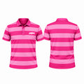 LIVIN’ HUNGRY PINK PANTHER STRIPE POLO