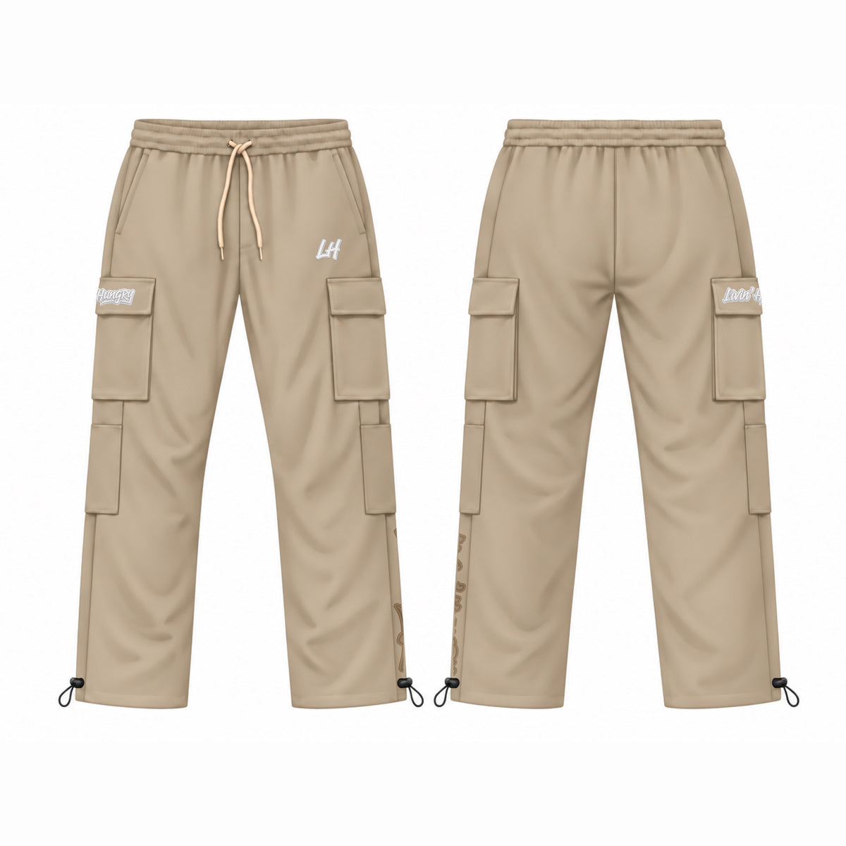 LIVIN’ HUNGRY FLEECE CARGO SWEATPANTS