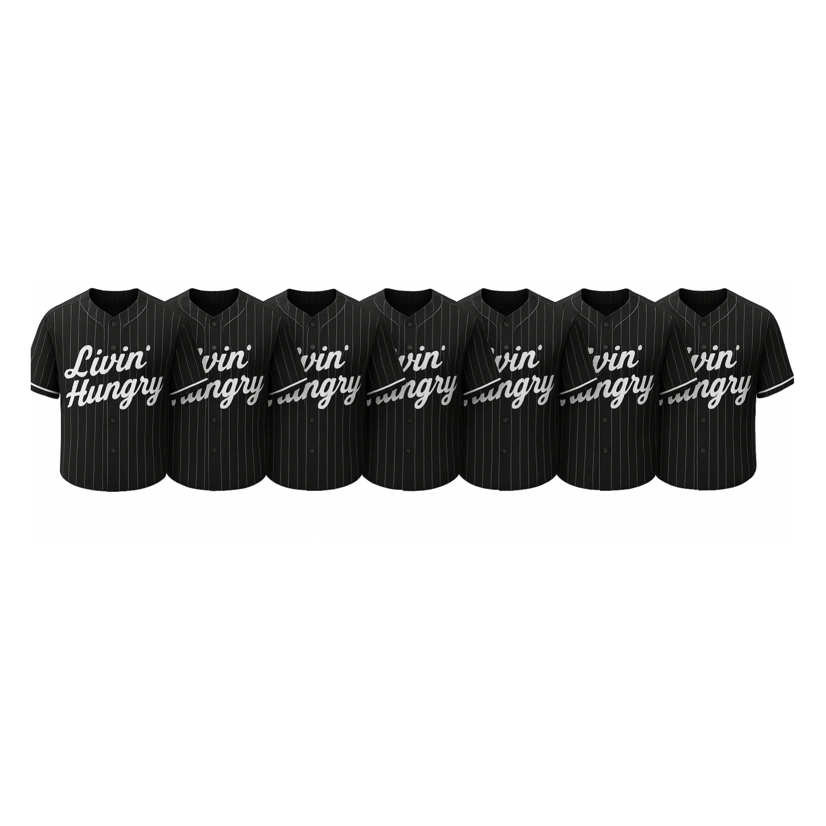 LIVIN’ HUNGRY 12 SET OF JERSEYS