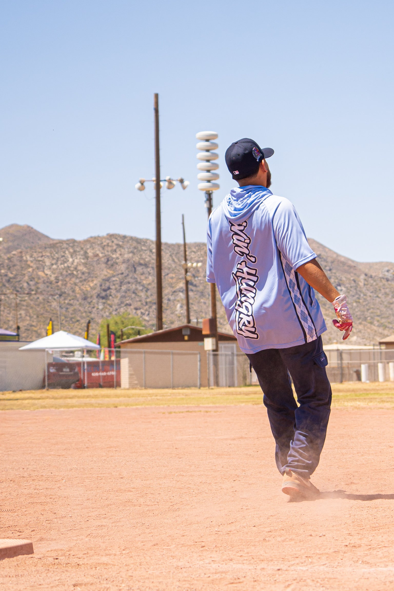 LIVIN’ HUNGRY UNC HOODED JERSEY