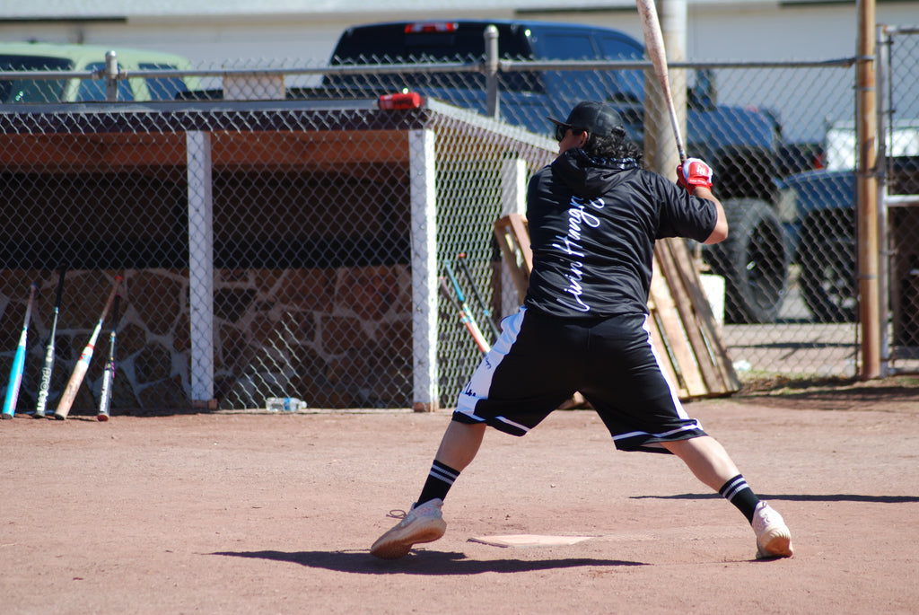 LIVIN’ HUNGRY BLACK ATHLETIC SHORTS