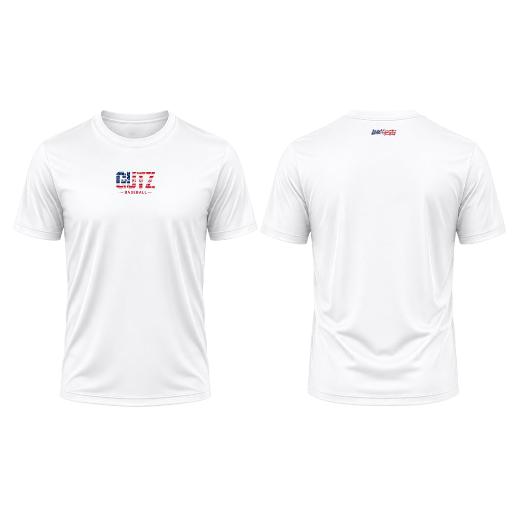 LIVIN’ HUNGRY x GUTZ BASEBALL SHORT-SLEEVE STARS & STRIPES