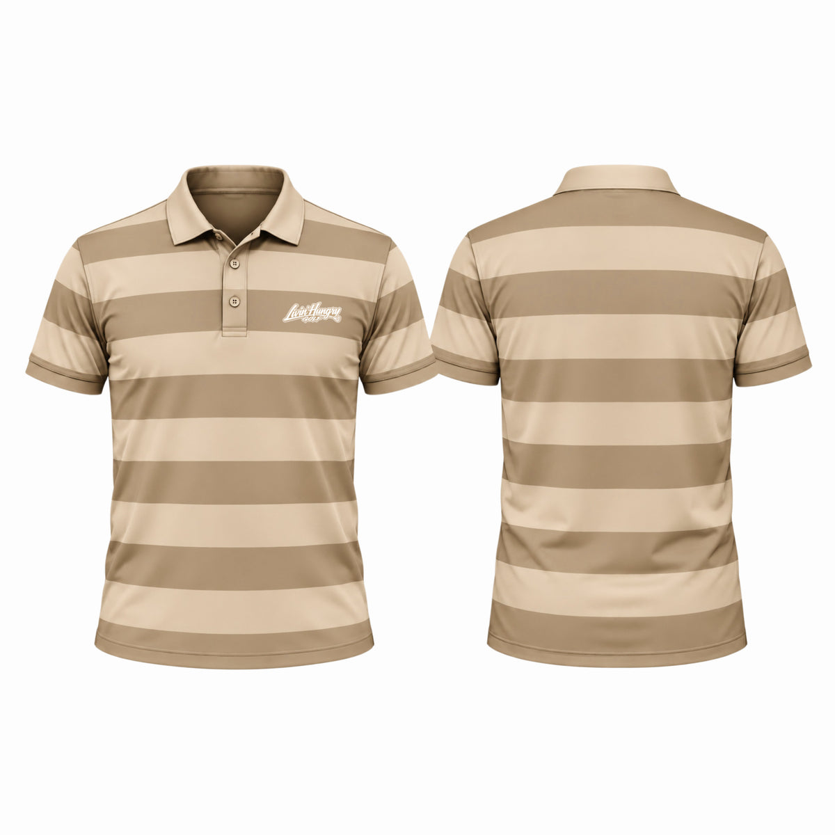 LIVIN’ HUNGRY DESERT STRIPE POLO