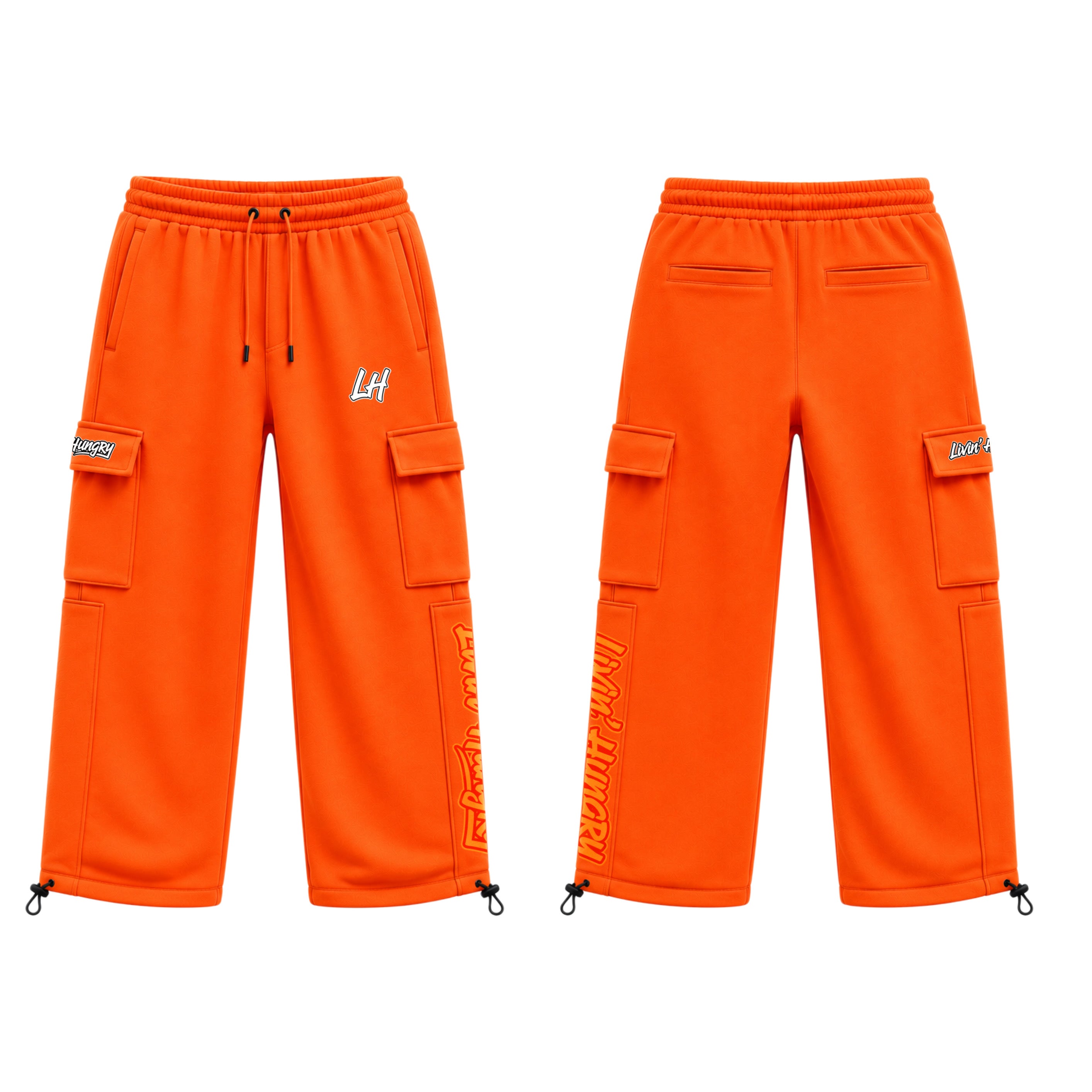 LIVIN’ HUNGRY FLEECE CARGO SWEATPANTS