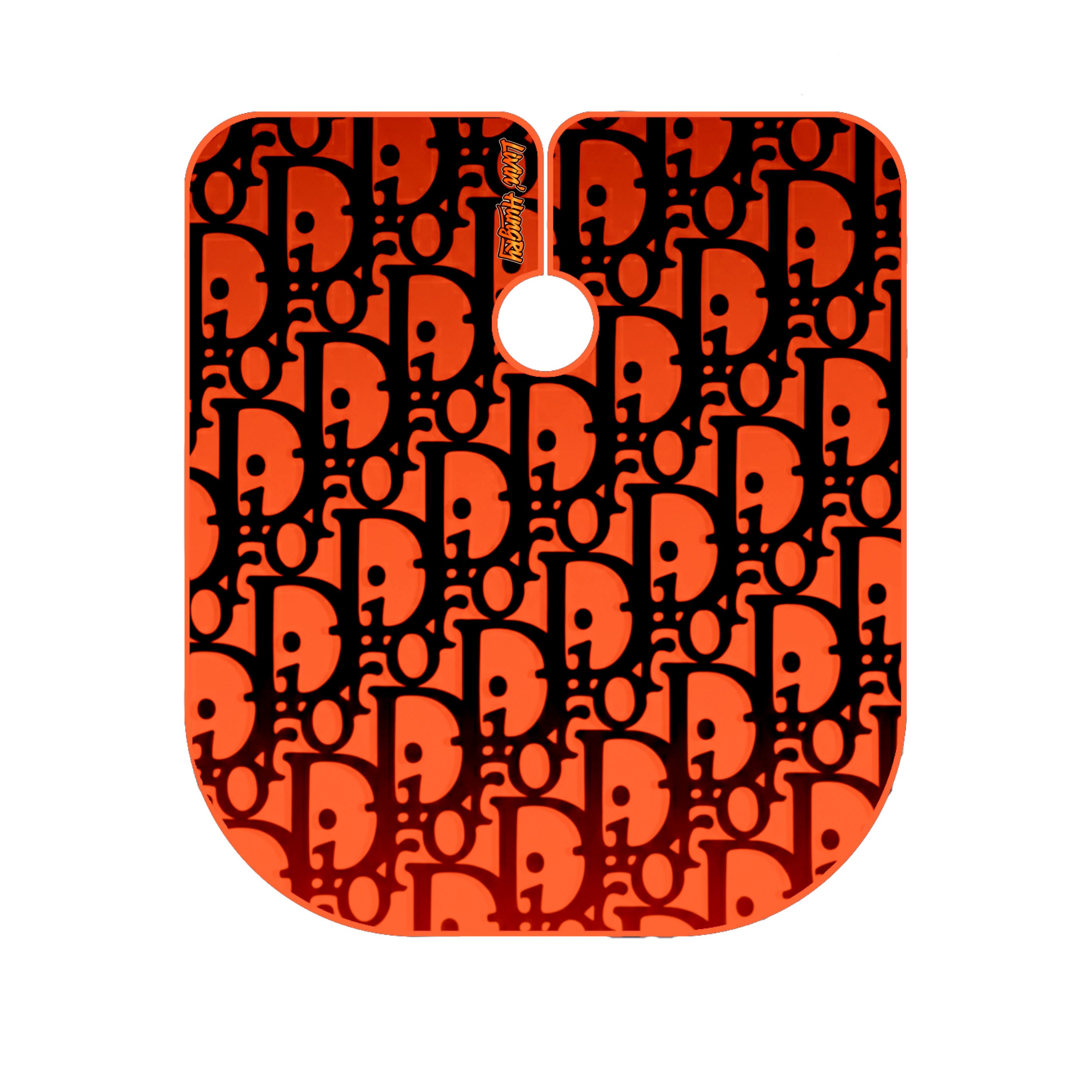 LIVIN’ HUNGRY “ORANGE MONOGRAM” BARBER CAPE