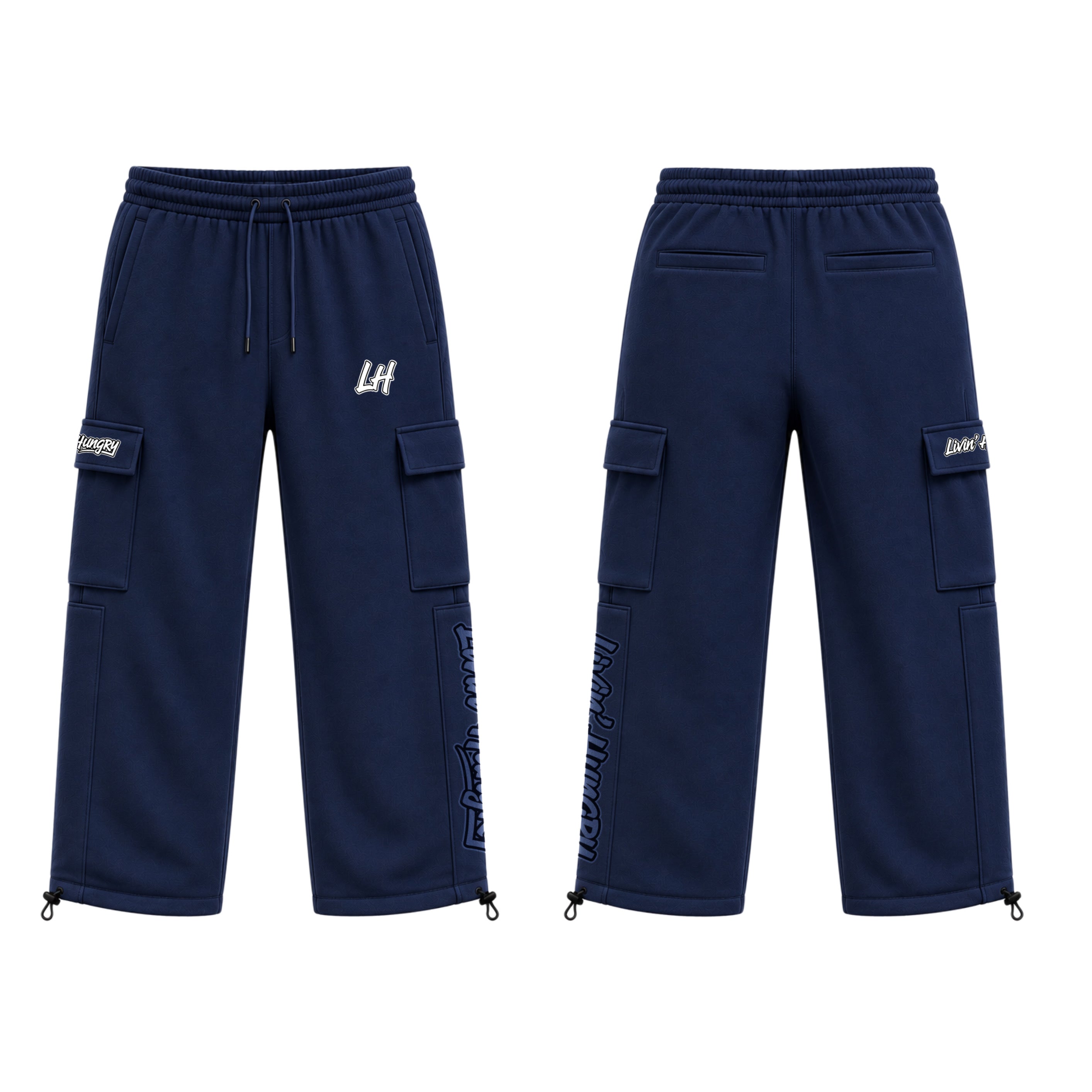 LIVIN’ HUNGRY FLEECE CARGO SWEATPANTS