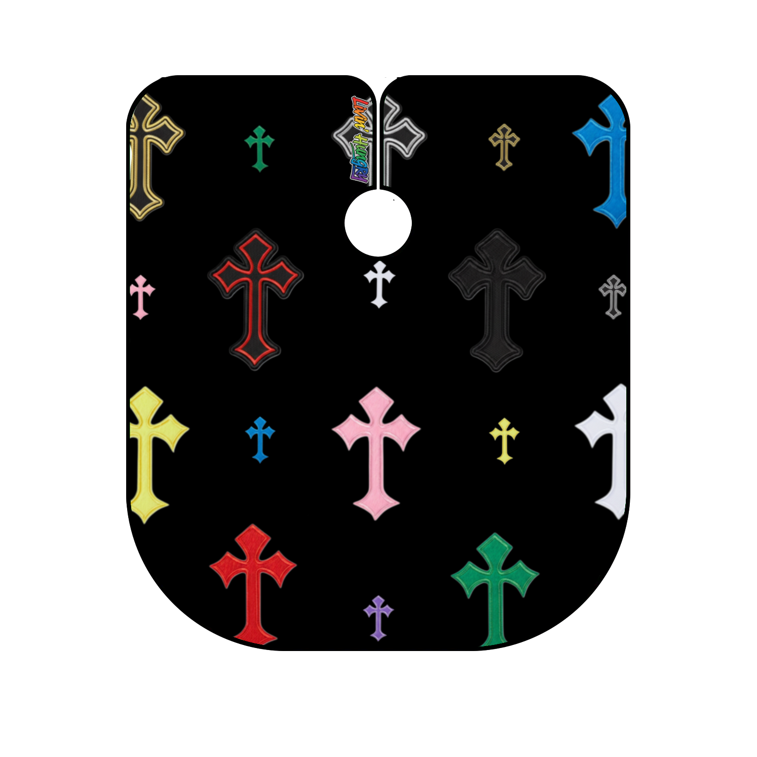 LIVIN’ HUNGRY “MIDNIGHT CROSS” BARBER CAPE