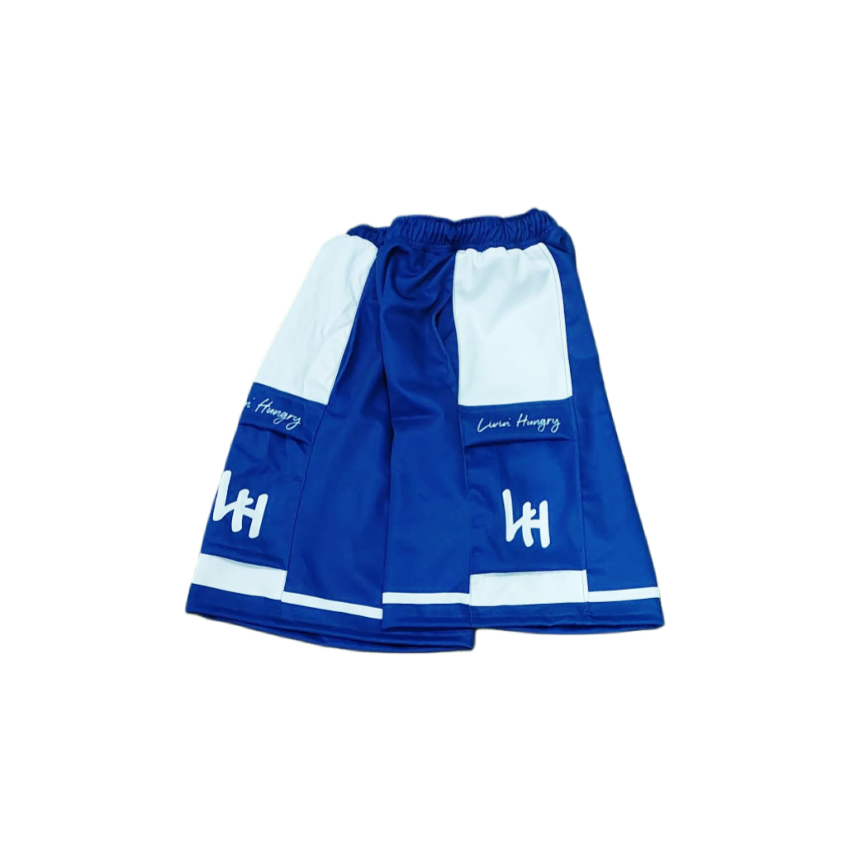 LIVIN’ HUNGRY BLUE ATHLETIC SHORTS