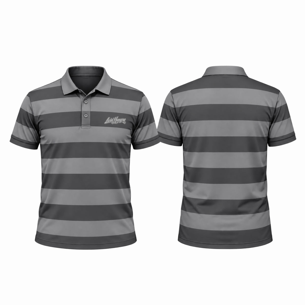 LIVIN’ HUNGRY FAIRWAY STRIPE POLO