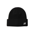 LIVIN’ HUNGRY BLACK RIBBED KNIT BEANIE