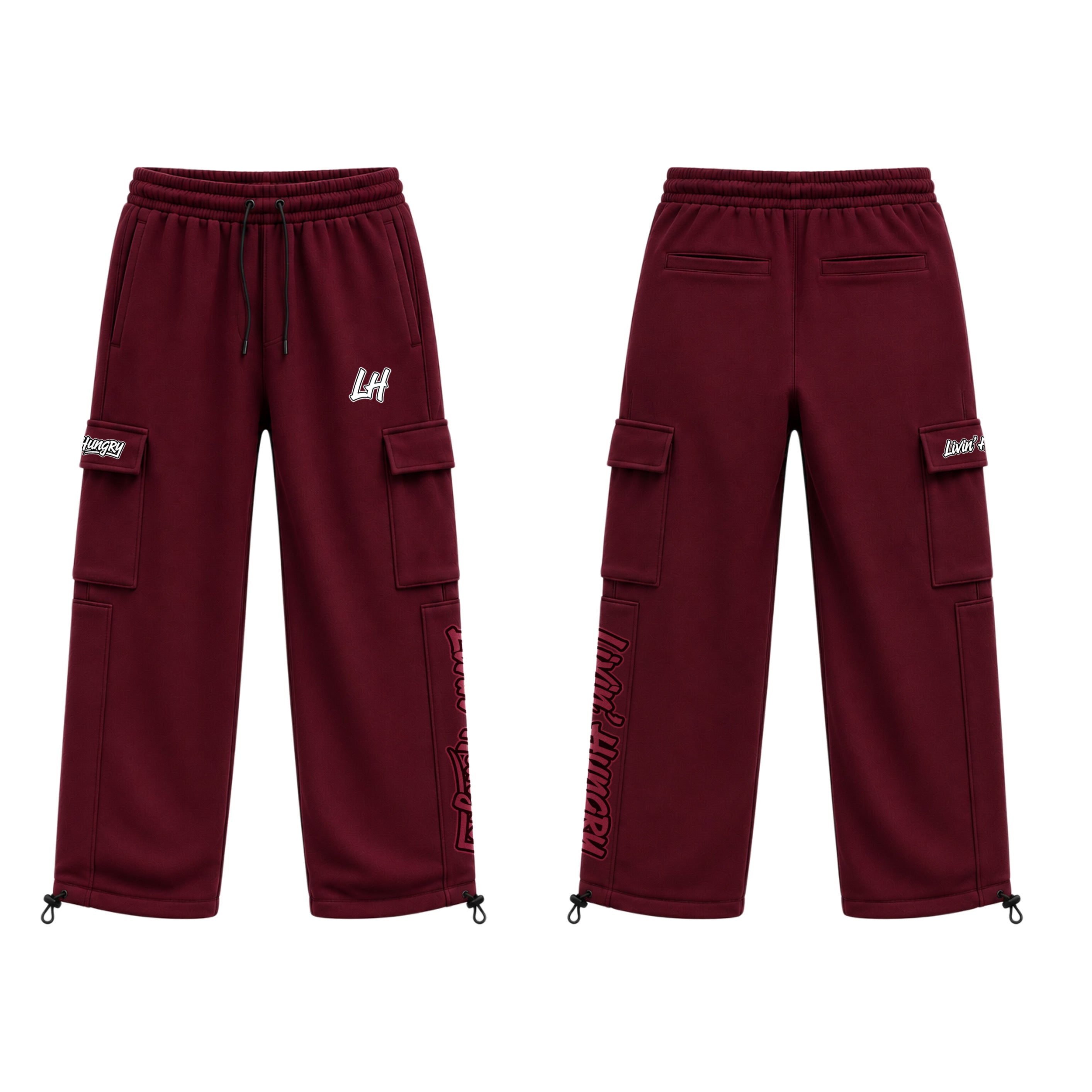 LIVIN’ HUNGRY FLEECE CARGO SWEATPANTS