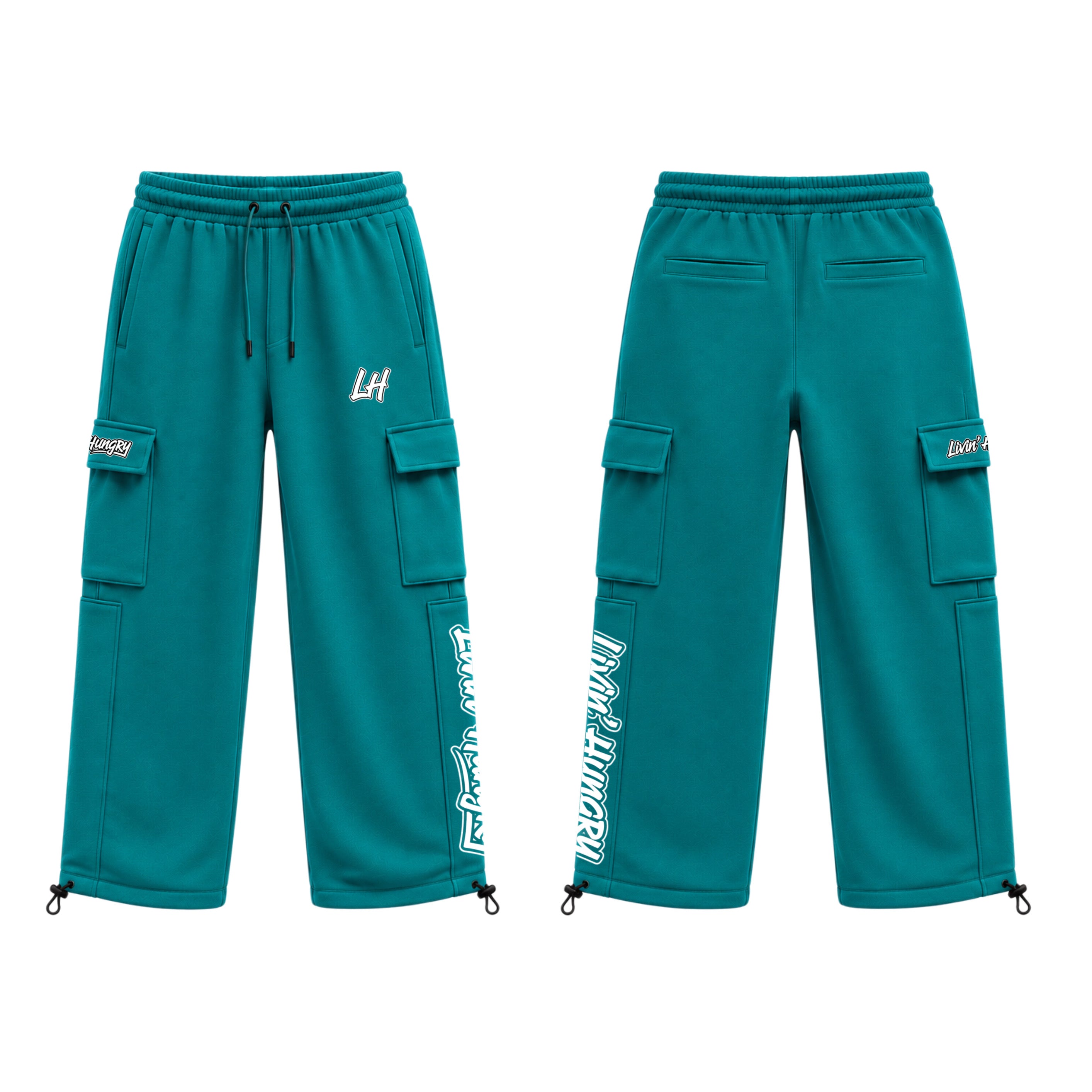 LIVIN’ HUNGRY FLEECE CARGO SWEATPANTS