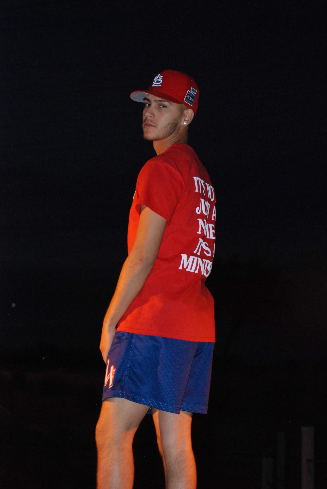 LIVIN’ HUNGRY NAVY BLUE MESH SHORTS