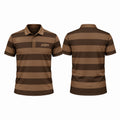 LIVIN’ HUNGRY MOCHA STRIPE POLO