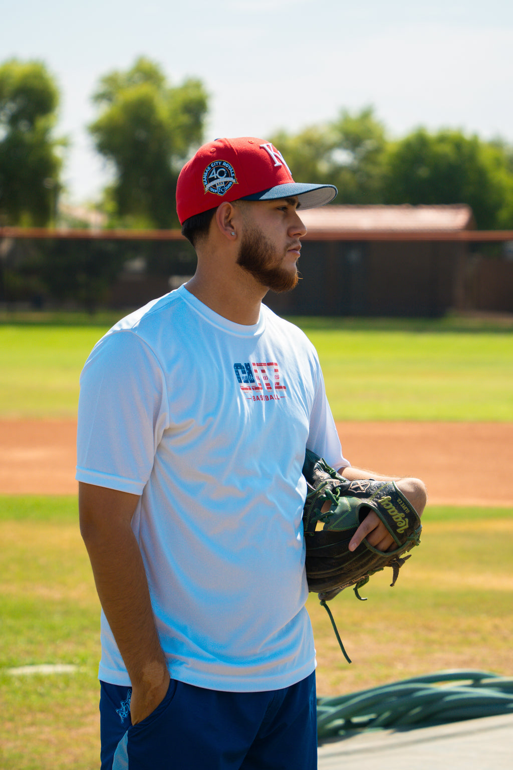 LIVIN’ HUNGRY x GUTZ BASEBALL SHORT-SLEEVE STARS & STRIPES