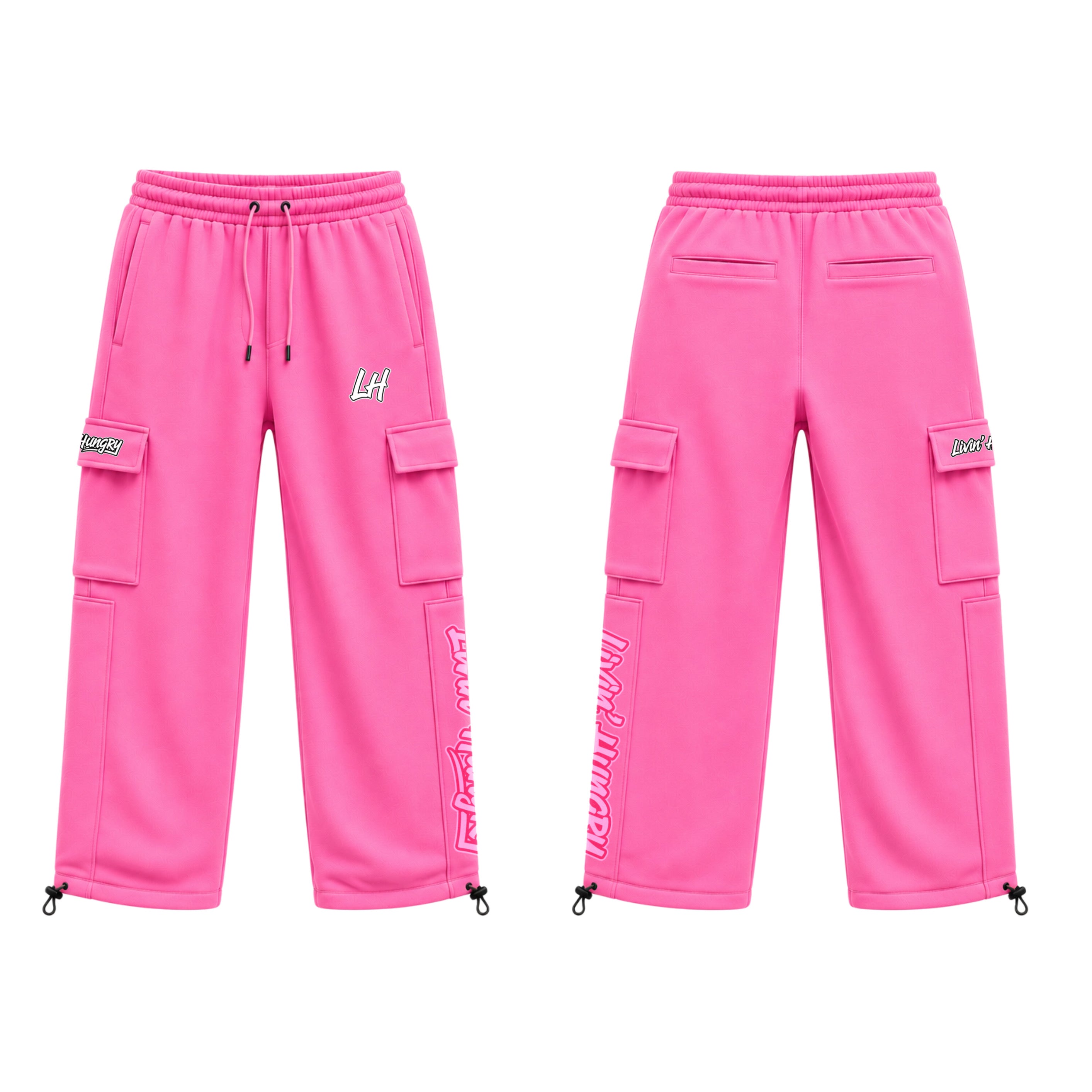 LIVIN’ HUNGRY FLEECE CARGO SWEATPANTS