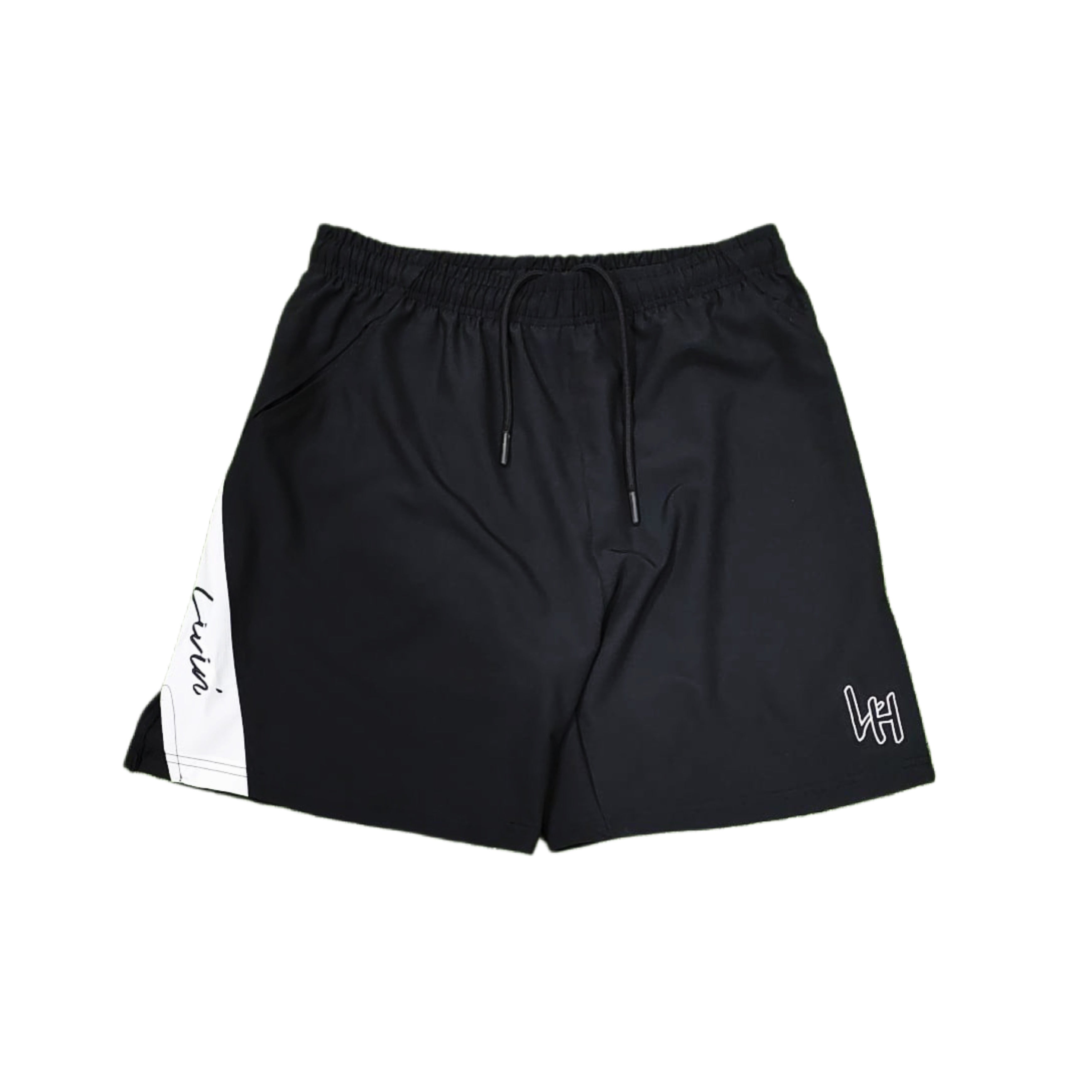 LIVIN’ HUNGRY BLACK RUNNING SHORTS