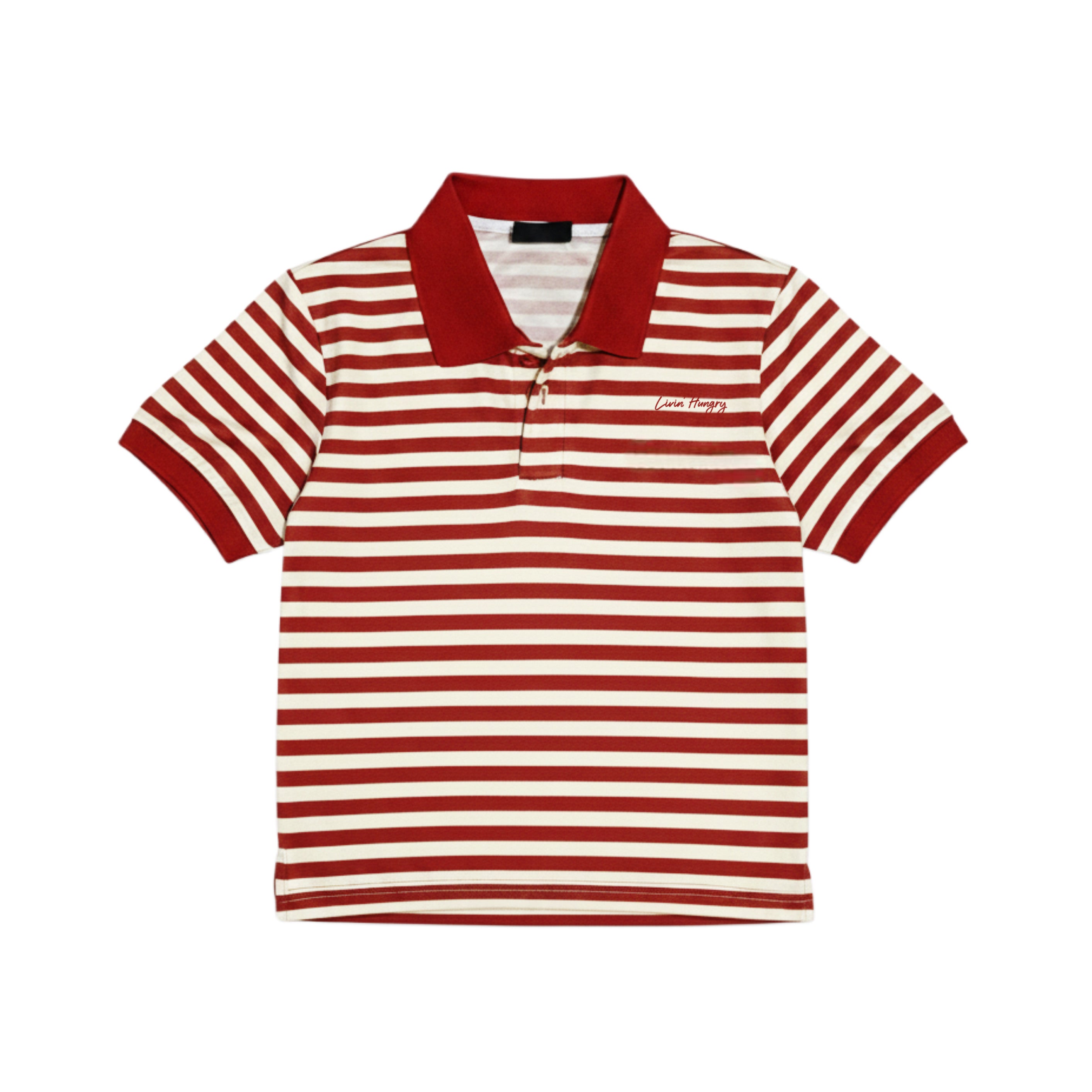 LIVIN’ HUNGRY RED/BEIGE POLO