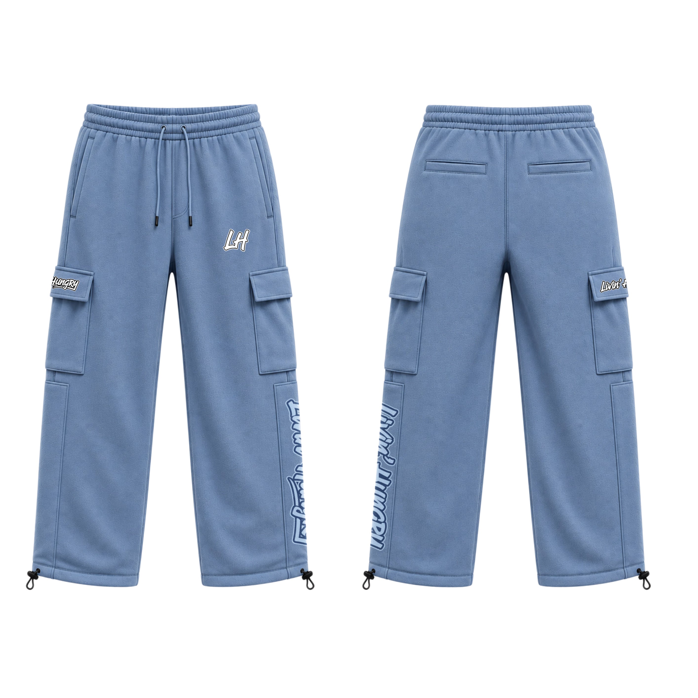 LIVIN’ HUNGRY FLEECE CARGO SWEATPANTS