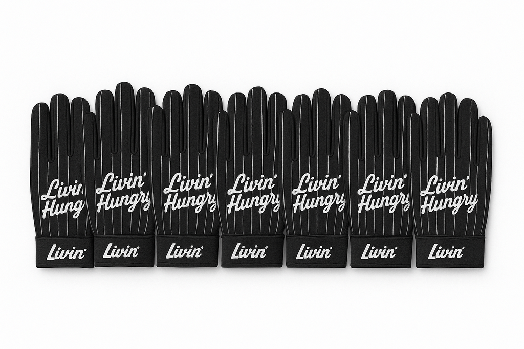 LIVIN’ HUNGRY 12 SET OF BATTING GLOVES