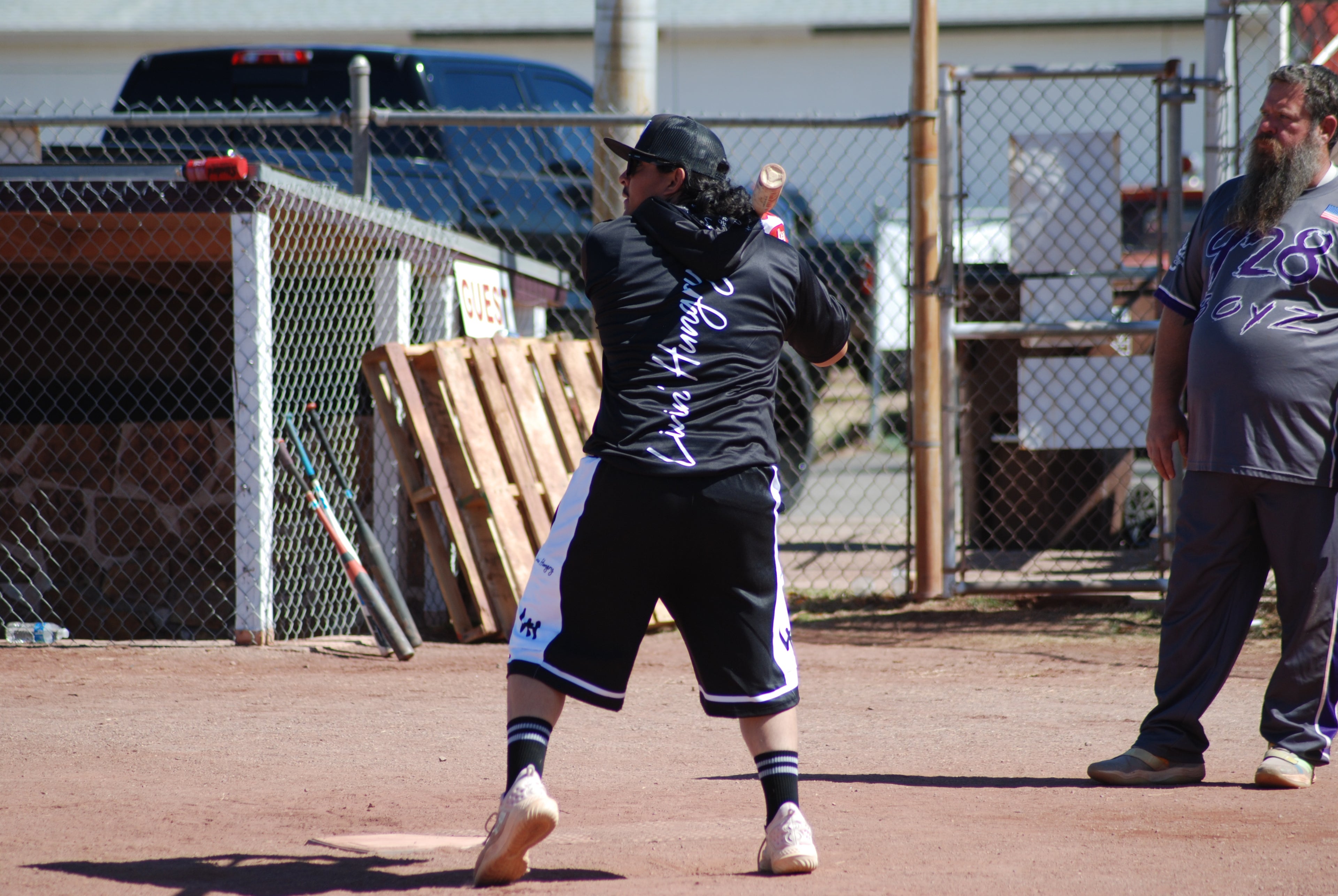 LIVIN’ HUNGRY BLACK ATHLETIC SHORTS