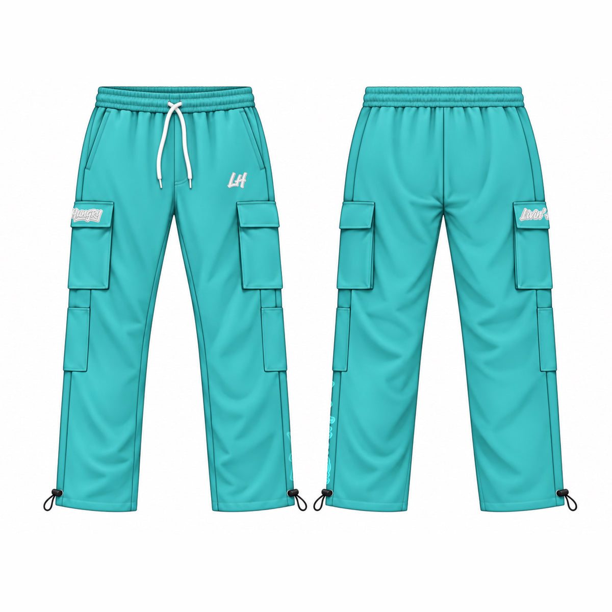 LIVIN’ HUNGRY FLEECE CARGO SWEATPANTS