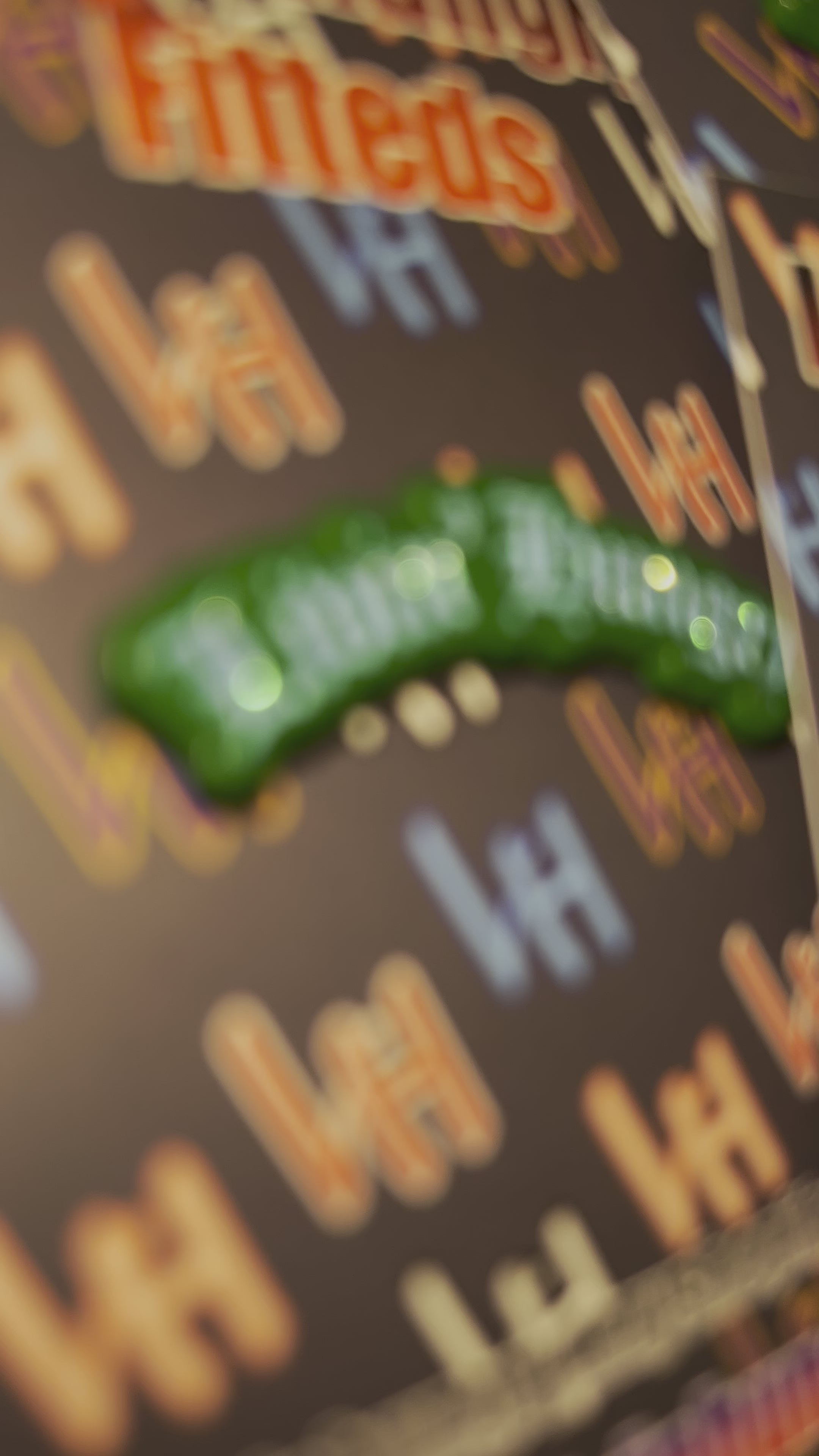 LIVIN’ HUNGRY GLITTER PIN - BLUE/GREEN